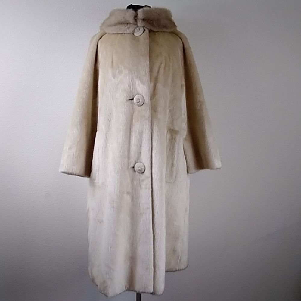 VTG BRAZOTTA BY SPORTWNE BULLCK'S SAN FERNANDO VALLEY MINK WOMEN'S COAT SZ,L /XL